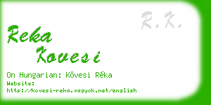 reka kovesi business card